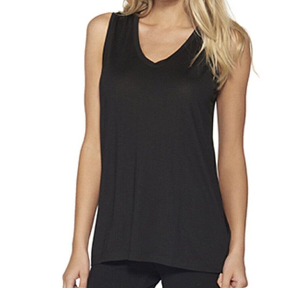 BAREFOOT DREAMS Malibu black modal muscle tank tee muscle tank XS NWT